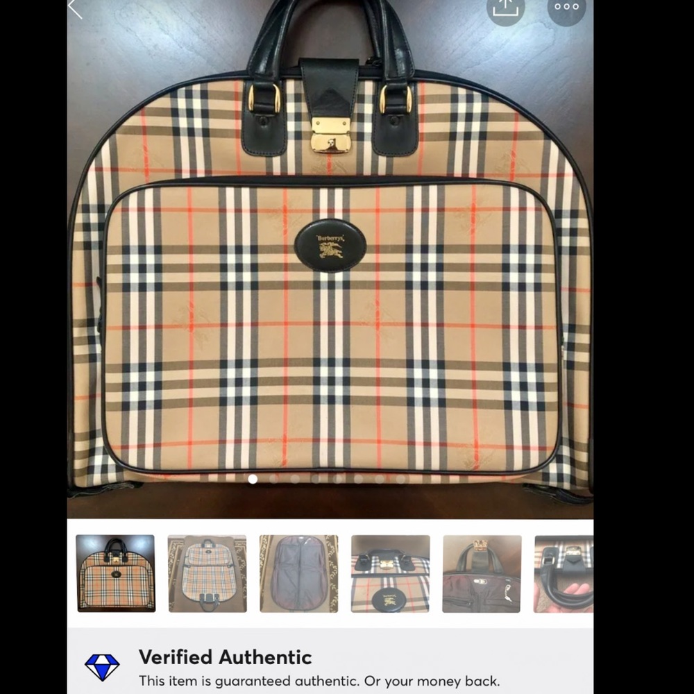 BURBERRY’s Nova check garment case